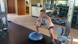 Bosu Ball Squat Shuffle