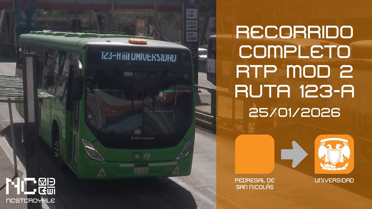 13-A Lite | Recorrido Completo RTP [Módulo 2] Ruta 123-A? (Pedregal de San Nicolás - Metro C.U)