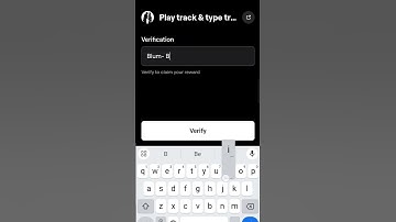 Play Track & Type Track name Blum Verify Video CODE I 04 October