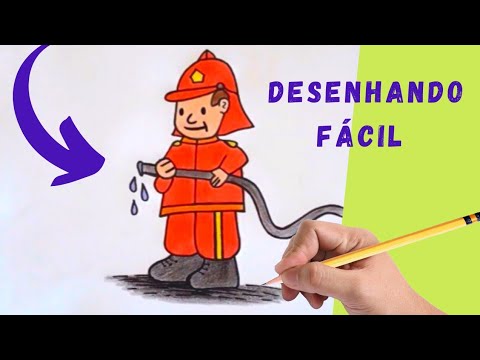 como desenhar um bombeiro passo a passo. - YouTube
