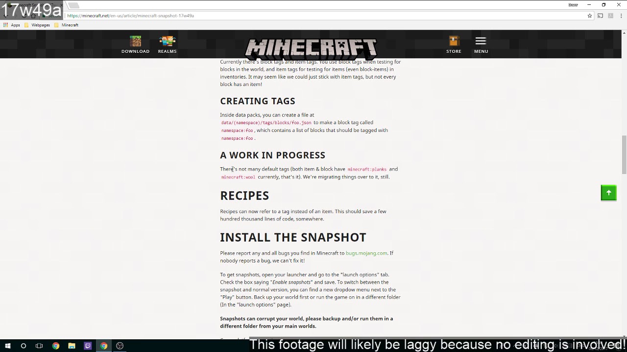 MINECRAFT UPDATE - 17w49a