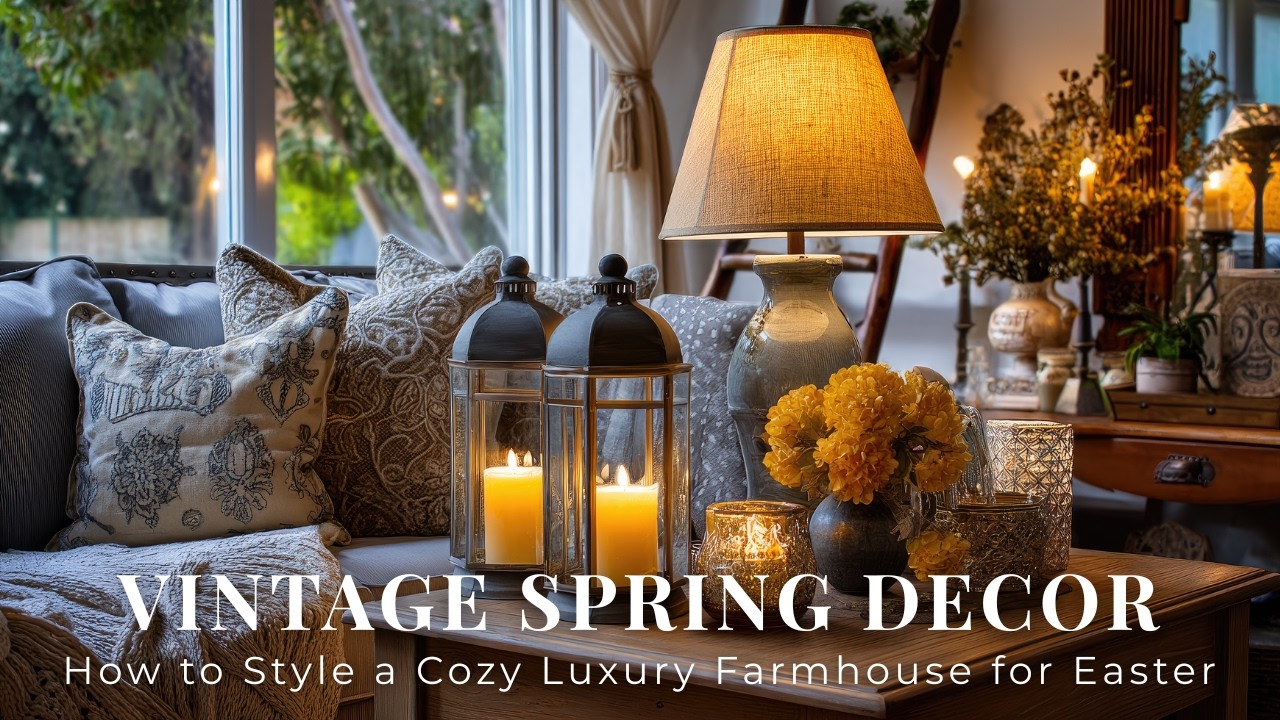 How to Style a Cozy Luxury Farmhouse for Easter  | Vintage Spring Decor Guide