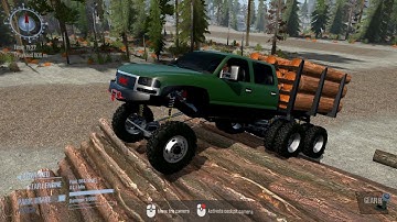 Mudrunner Pc gameplay Jeep Driving on Log | Spintires Mudrunner