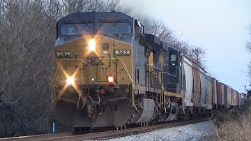 CSX AC44CW 342 w/ Fresh YN3C AC44CW Leads Manifest Q648-13 on 1/14/22