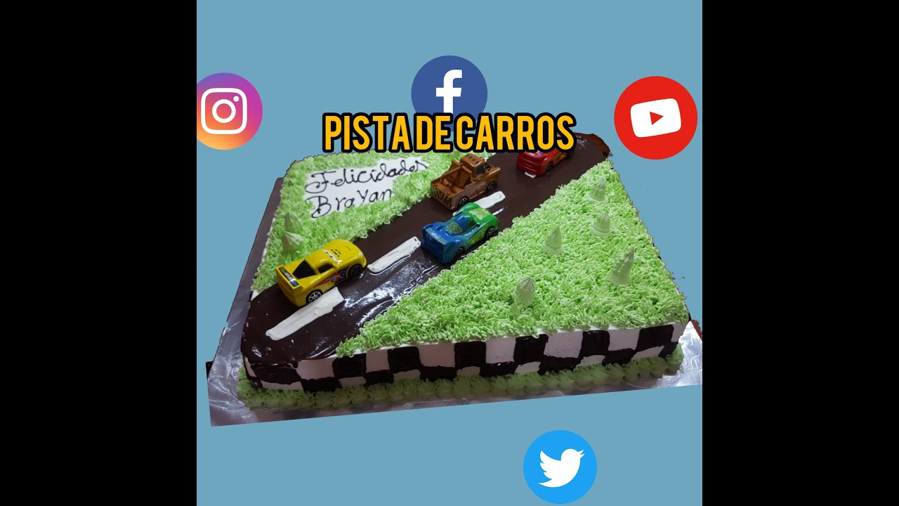 Pastel pista de carros - YouTube