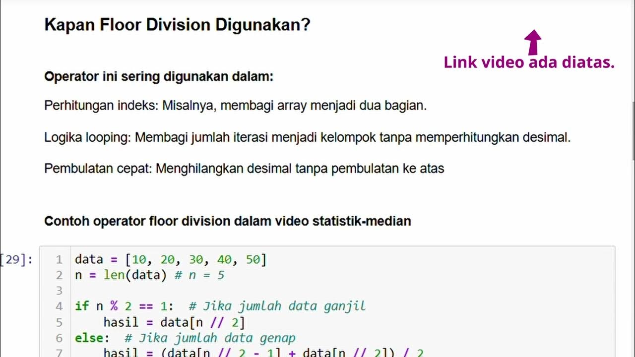 Operator Floor Division di Python - YouTube