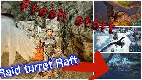 ARK Mobile -Fresh Start Solo build base and raiding Raft day -1 [Ark Mobile PvP]