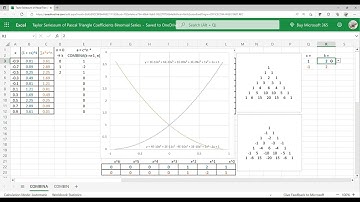 Taylor Seriessum of Pascal Triangle Coefficients Binomial Series COMBINA Excel