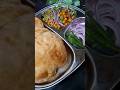 Indian Breakfast 🤍# puffy Poori with kelli chana #Viralfood