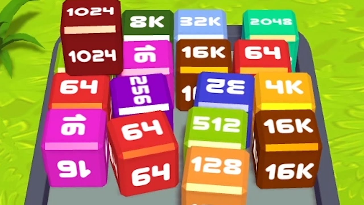 Merge Cube 2048 3D - ASMR Gameplay (Cubes Math, Level Up NumberBlocks ...