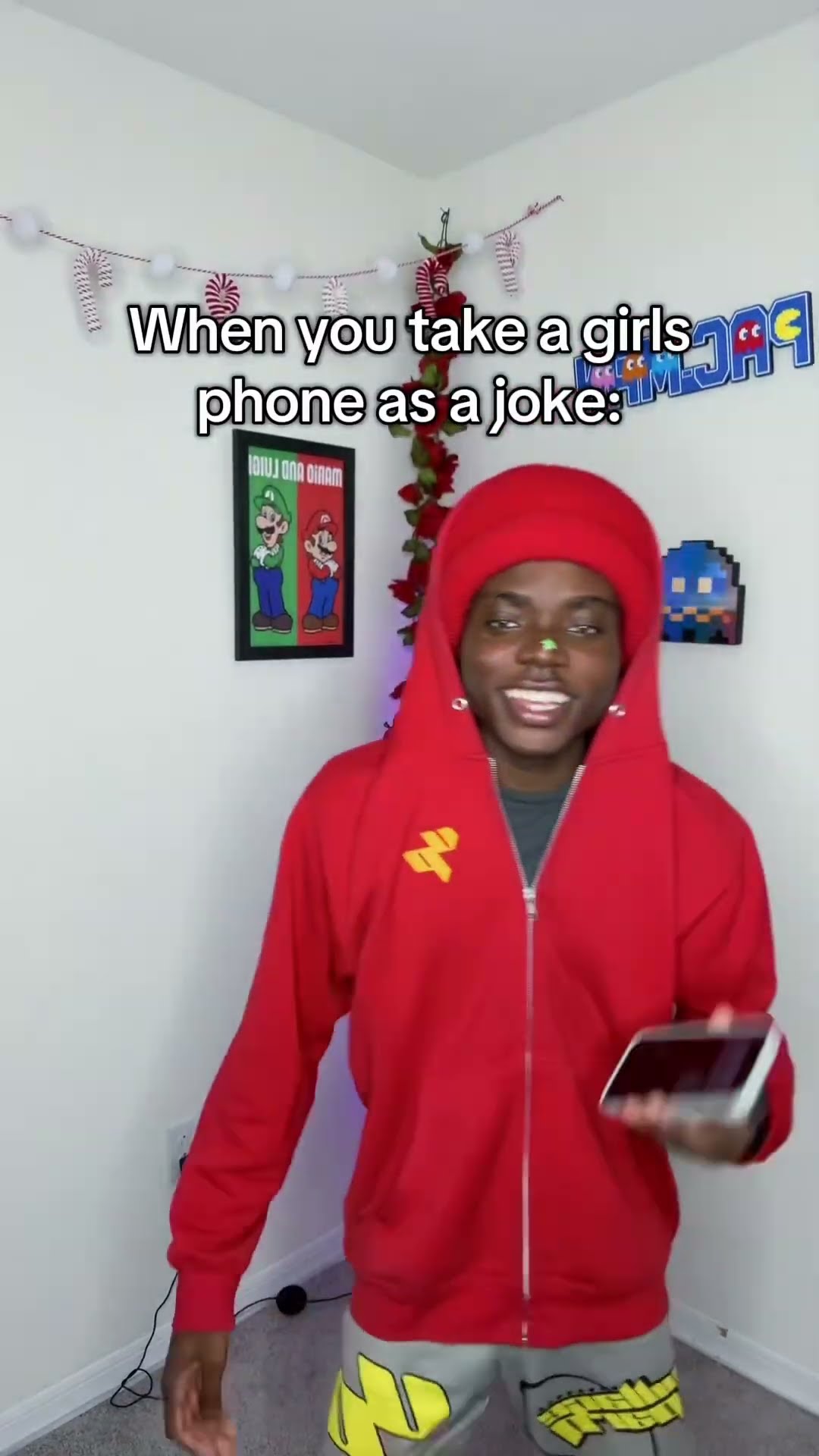 When you take a girls phone as a joke ?
