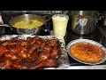 Sunday Dinner:  Chicken, Potato Salad, Collards & Cornbread and Riced Cauliflower Stirfry!