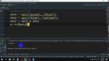 How create an intersection of sets in Python