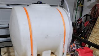 Mobile detailing water tank complete setup