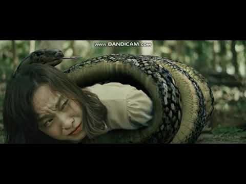 Snake squeeze girl (wrapped scene)
