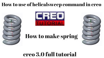 How to use of helical sweep command in creo and how to make spring
