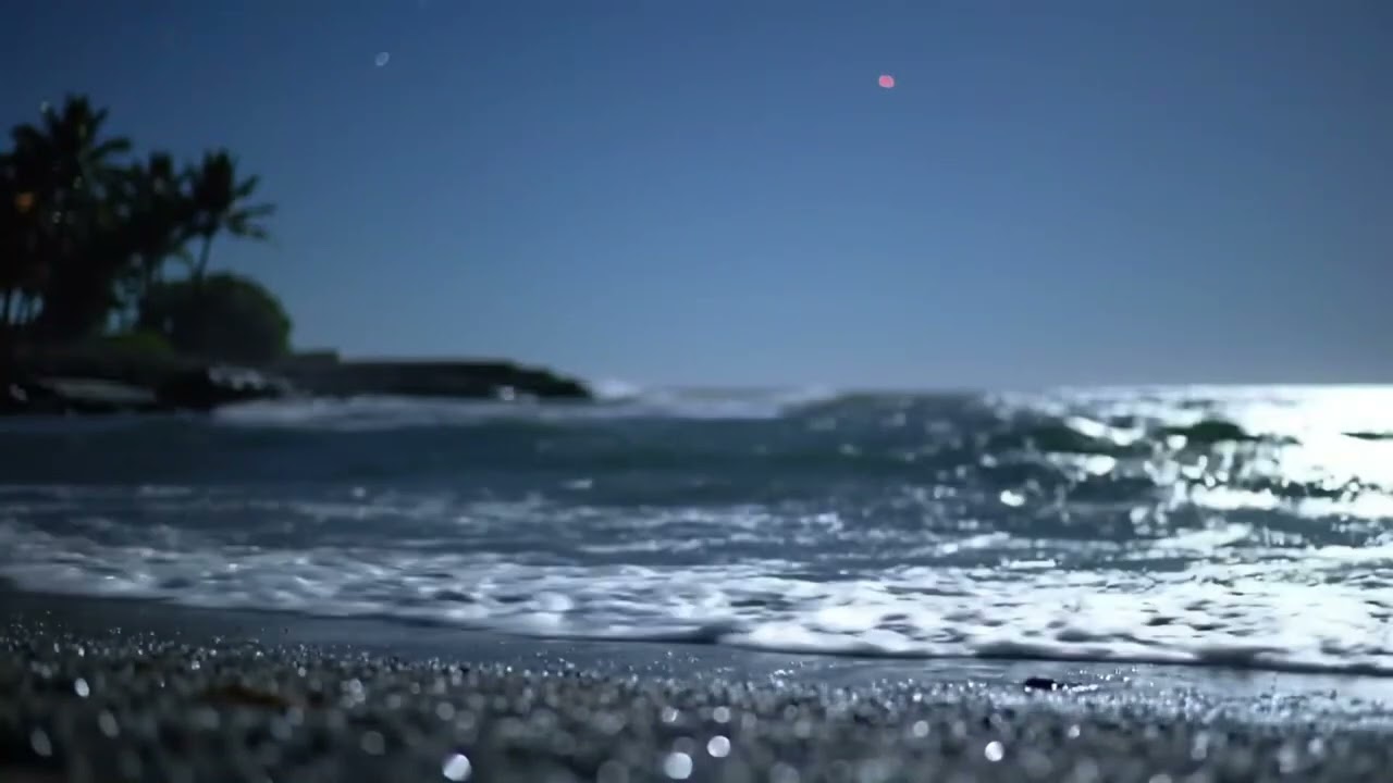 Night Beach Sounds | Relaxing Medium Waves for Meditation & Sleep