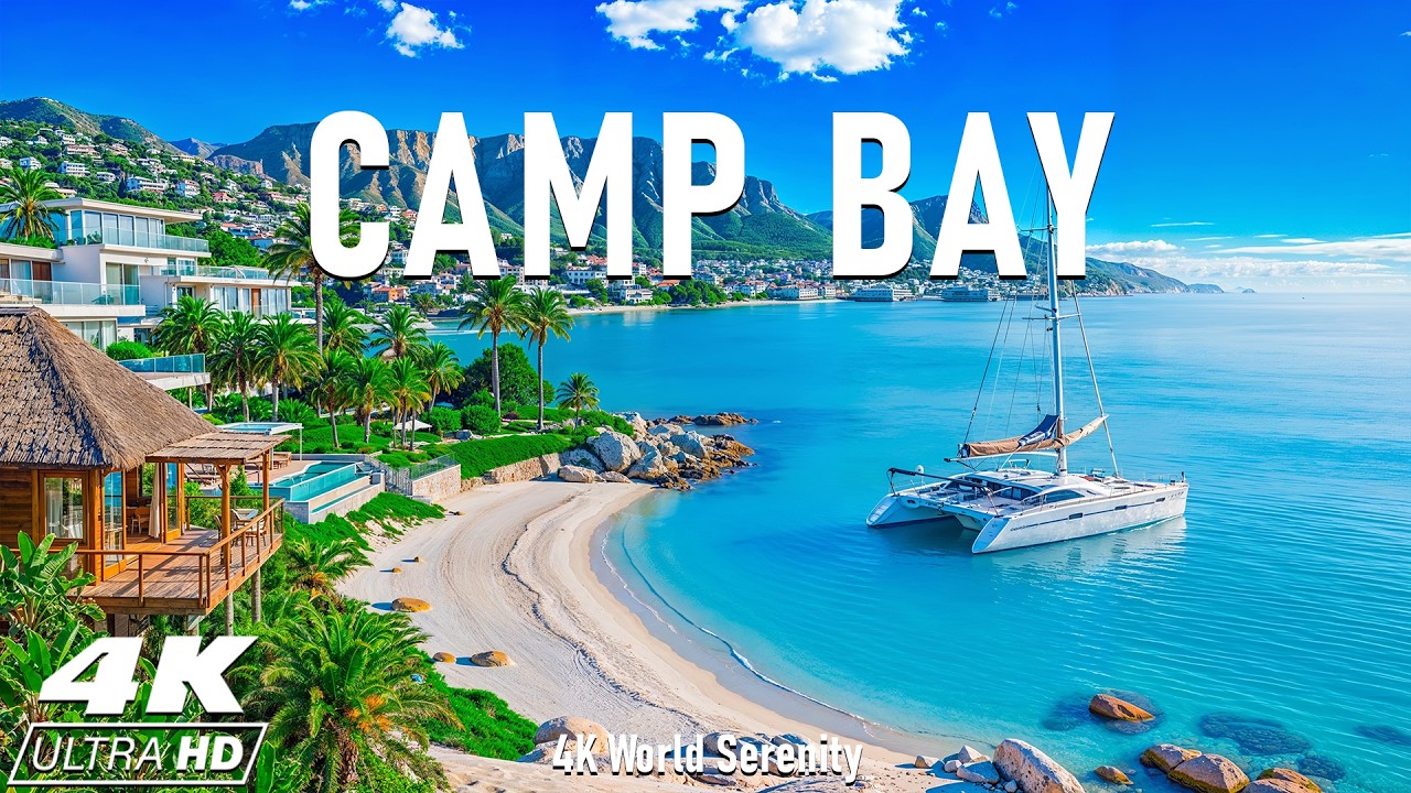 Кэмпс-Бэй 4K | Впечатляющие вершины, белые пески и горизонты Атлантики - Видео 4K UHD