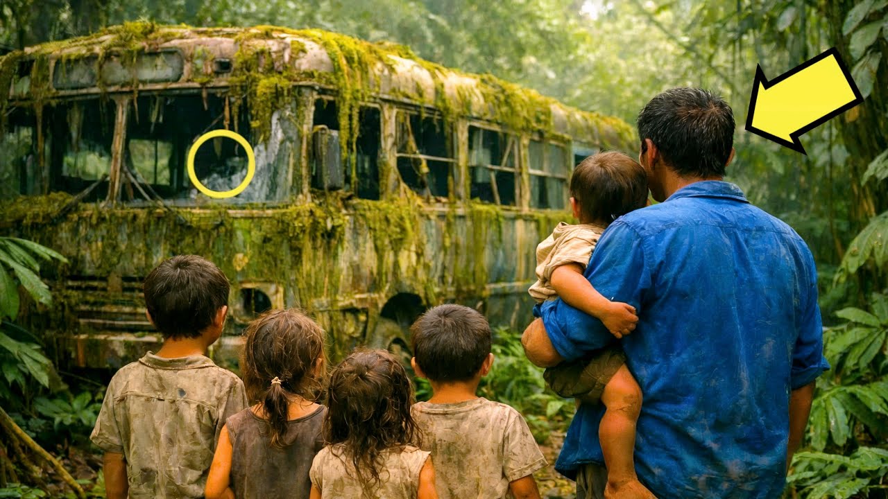 UN HOMME PAUVRE A TROUVÉ UN BUS ABANDONNÉ AVEC SES ENFANTS… ET A FONDU EN LARMES