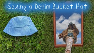 Sewing a Denim Bucket Hat - Upcycling Thrifted Jeans