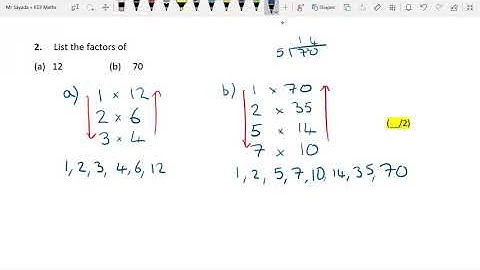 KS3 Maths Multiples, Factors and Primes Practice