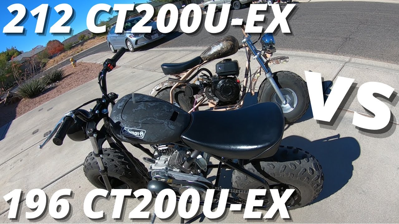 coleman 196cc extreme mini bike ct200u-ex vs ct200 Coleman CT200U-EX versus CT200U-EX