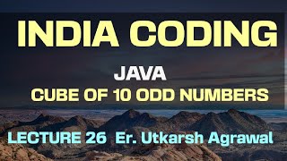 Java Program sum of cube of ODD numbers.Java is one of the most popular programming language.