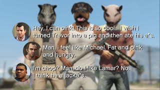 GTA 5  When The Protagonist Turns Into Animals (All 172 Peyote Hallucination Dialogues)