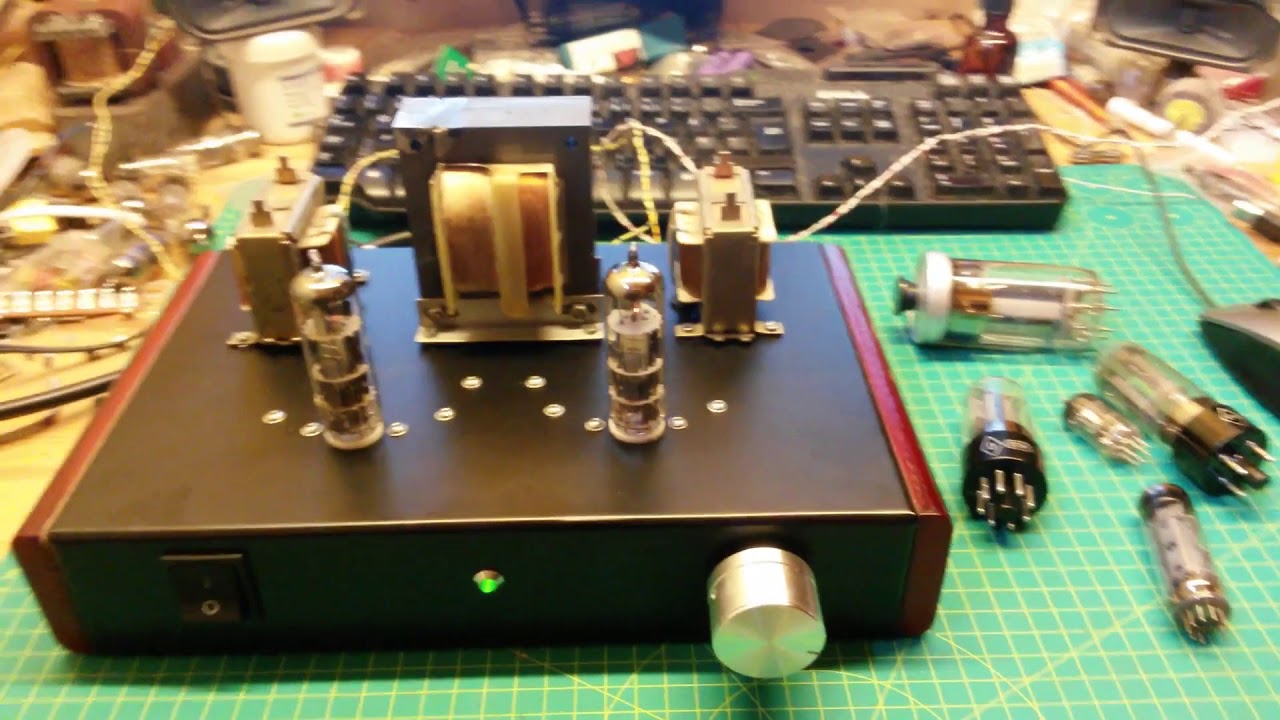 ECL86 triode SE tube amp first test YouTube