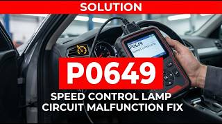 HOW TO FIX P0649 OBD II ERROR CODE - Speed Control Lamp Circuit Malfunction Fix