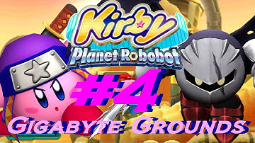 Kirby Planet Robobot 3DS PART 4 - World 4: Gigabyte Grounds & Boss COMPLETE