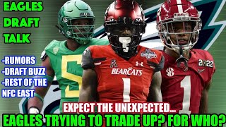 Eagles Looking To Trade Up? With The Jets? | Who Do They Want? | Draft Talk, Latest Rumors