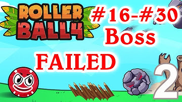 Roller Ball 4 - Red Ball X Levels 16 - 30 Gameplay Walkthrough (Part 2) iOS,Android