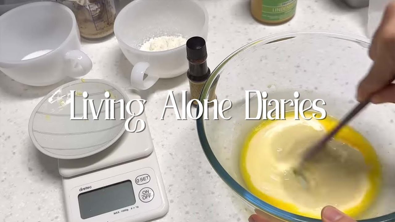 vlog | 스트레스성 베이킹이라고 들어보셨나요, 개망한 마카롱 만들기 2등, 대학생 자취 일상 브이로그