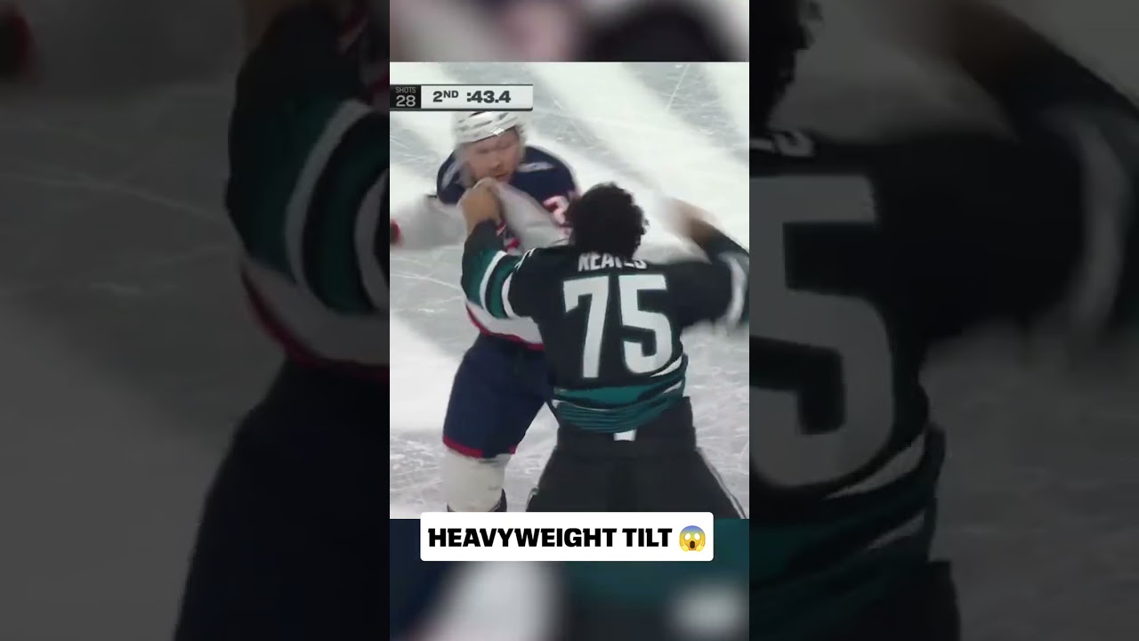 Mathieu Olivier dropped Ryan Reaves at center ice