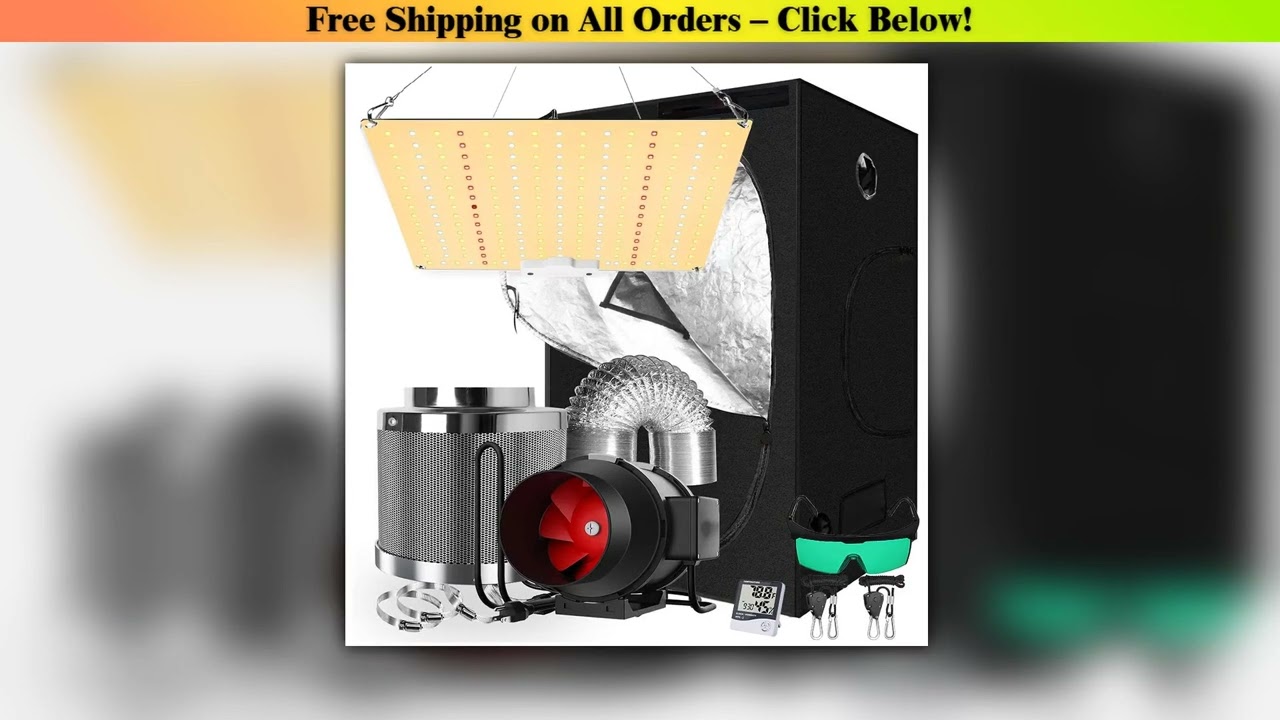 Indoor Hydroponic Growing System LED Plant Grow Lights Grow Tent Room Complete Kits Carbon Filter