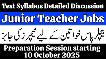 FPSC Junior Teacher Jobs 2025 | BS-16 Official Advertisement | Full Syllabus, Eligibility & Details