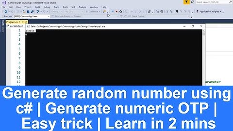 Generate random number using C#