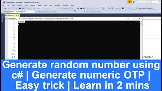 Generate random number using C#
