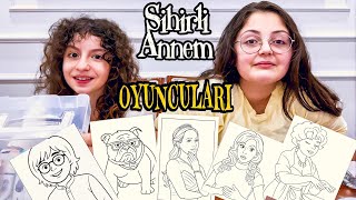 BOYAMA CHALLENGE! ESMANUR VE AFİFE İLE SİHİRLİ ANNEM OYUNCULARINI BOYADIK