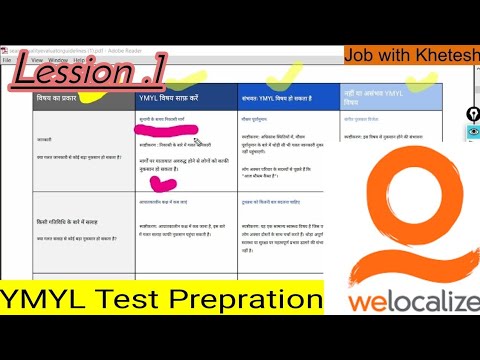 Welocalize Search Quality Rater Example Search Quality Rater Test | YMYL topic | Welocalize syllabus - YouTube