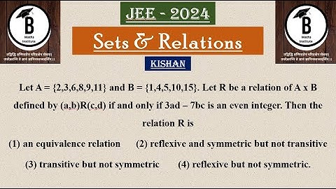 Let A = {2,3,6,8,9,11} and B = {1,4,5,10,15}. Let R be a relation of A x B defined by (a,b)R(c,d) if