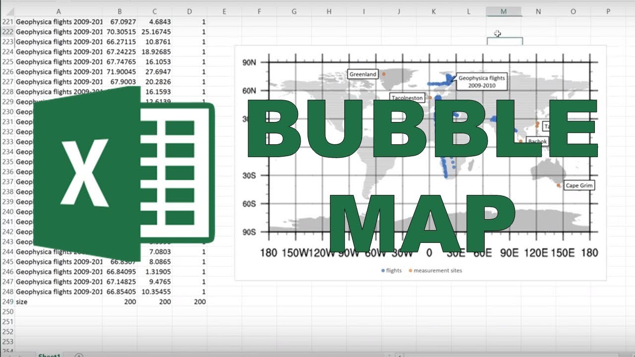 How To Make A Map In Excel Using A Bubble Chart