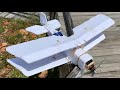 Flying a 200g foam board biplane in 18 mph winds