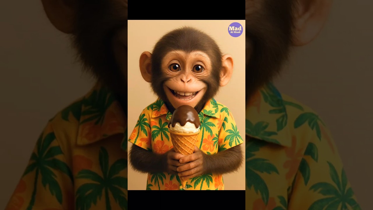monkey's eating ice cream 🍦🐒