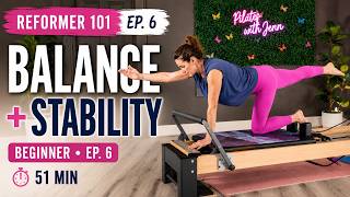 Beginner Pilates Reformer Workout | 51 Min Balance + Stability Ep. 6 screenshot 5