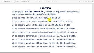 Kardex de Inventarios METODO UEPS | SISTEMA PERPETUO O PERMANENTE