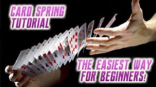 Card Flourish Tutorials: Card Spring Tutorial for Beginners. EASY!!!