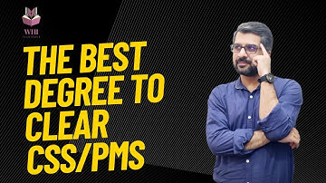 THE BEST DEGREE/QUALIFICATION TO CLEAR CSS/PMS EXAMS | CSP WAQAR HASSSAN | CSS/PMS | WHI INSTITUTE