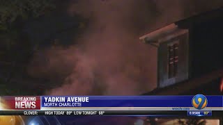 Flames destroy home in Charlotte's NoDa neighborhood